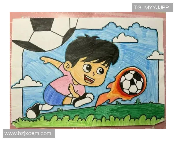 我心目中足球明星的创意画作展现与梦想的结合